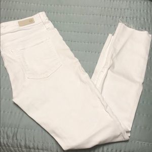 AG Jeans Farrah High Rise Skinny Ankle White Jean